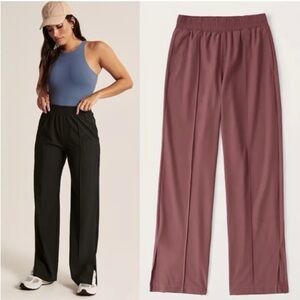 Abercrombie & Fitch Black and Mauve Track Pants